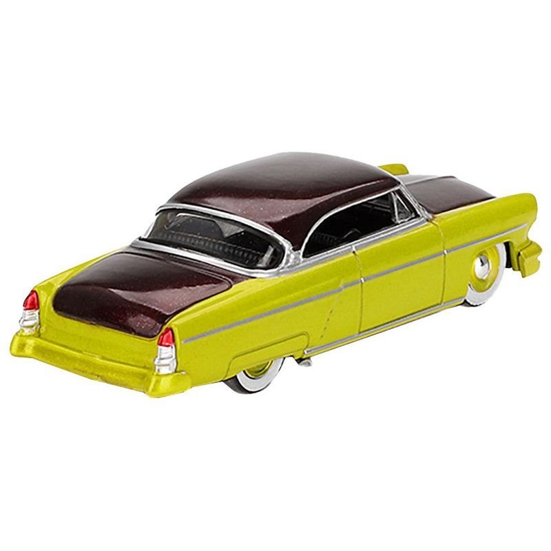 1954 Lincoln Capri Hot Rod Lime Yellow Metallic and Brown Metallic Limited Edition 1/64 Diecast Model Car by Mini GT-Mini GT-ModelCars.com