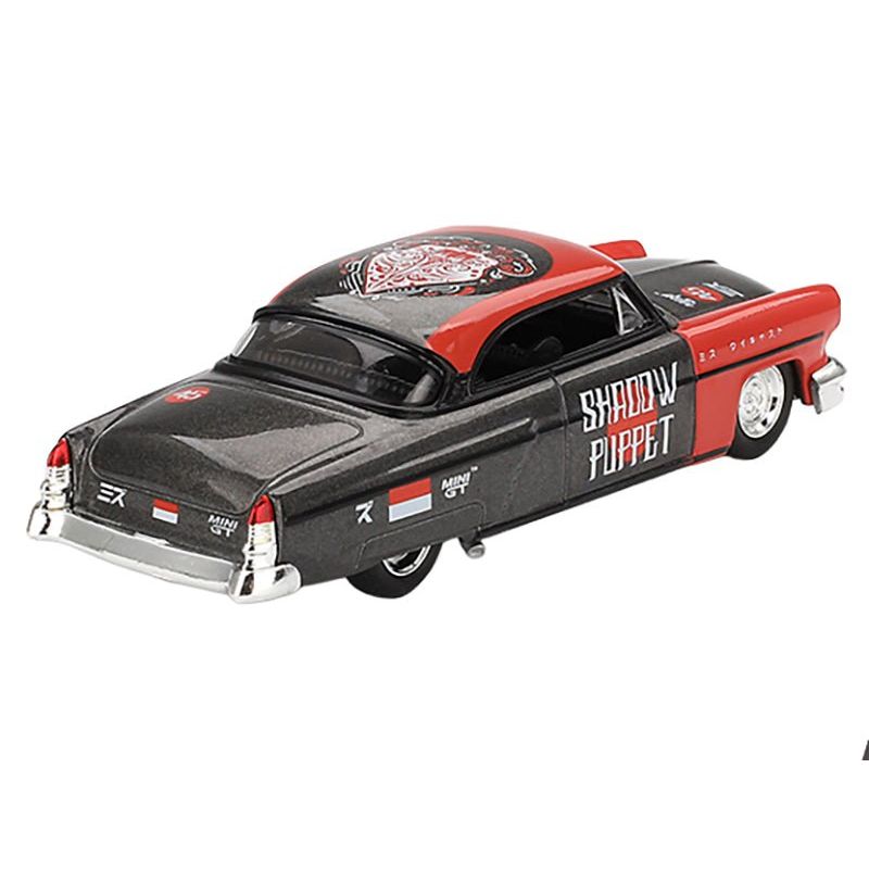 1954 Lincoln Capri Hot Rod "Shadow Puppet" Red and Dark Gray "MINI GT x MIZU Diecast 2024" Limited Edition 1/64 Diecast Model Car by Mini GT - Mini GT - ModelCars.com