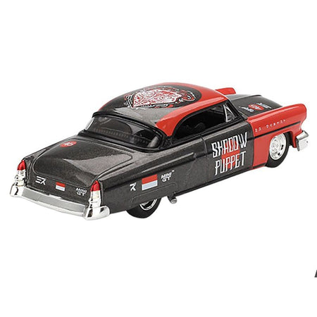 1954 Lincoln Capri Hot Rod "Shadow Puppet" Red and Dark Gray "MINI GT x MIZU Diecast 2024" Limited Edition 1/64 Diecast Model Car by Mini GT - Mini GT - ModelCars.com