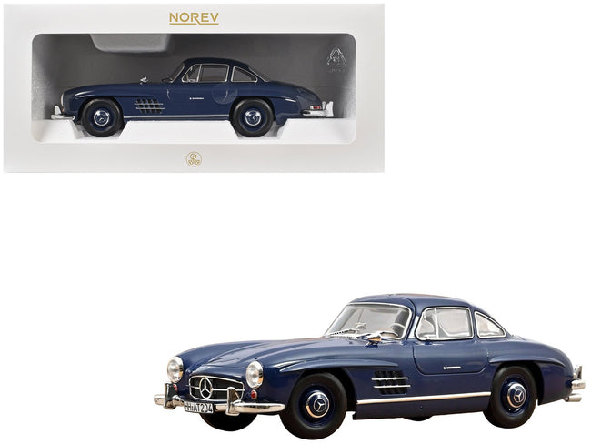 1954 Mercedes-Benz 300 SL Blue 1/18 Diecast Model Car by Norev-Norev-ModelCars.com