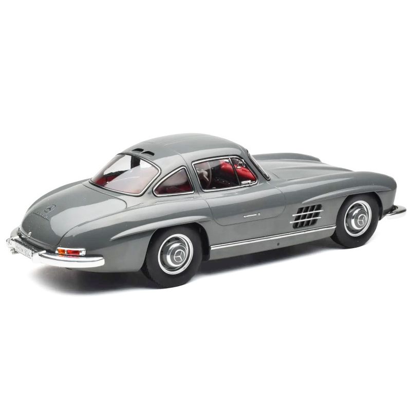 1954 Mercedes-Benz 300 SL Graphite Gray with Red Interior Limited Edition to 500 pieces Worldwide 1/12 Diecast Model Car by Norev-Norev-ModelCars.com