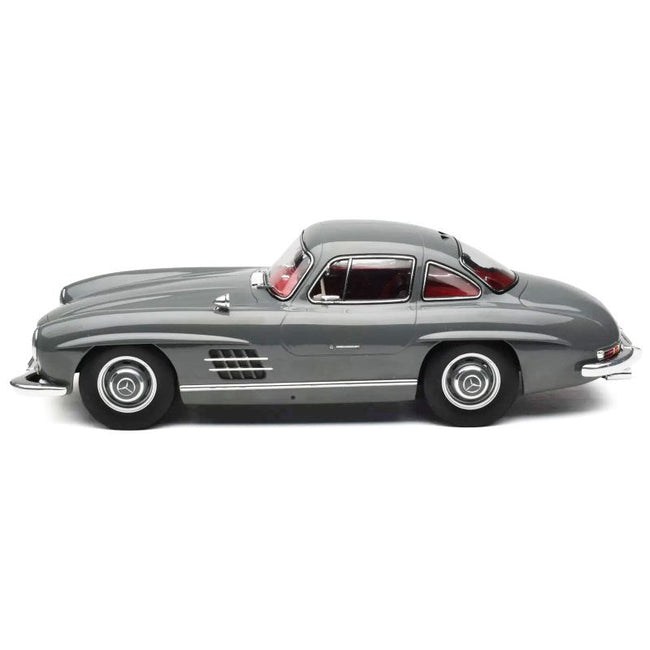 1954 Mercedes-Benz 300 SL Graphite Gray with Red Interior Limited Edition to 500 pieces Worldwide 1/12 Diecast Model Car by Norev-Norev-ModelCars.com