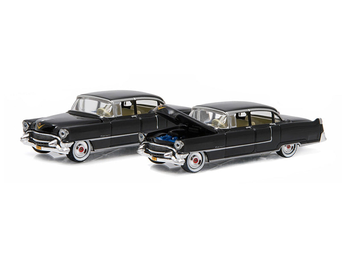 1955 Cadillac Fleetwood Series 60 Black "The Godfather" (1972) Movie "Hollywood Series" Release 14 1/64 Diecast Model Car by Greenlight-Greenlight-ModelCars.com
