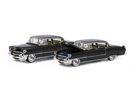 1955 Cadillac Fleetwood Series 60 Black "The Godfather" (1972) Movie "Hollywood Series" Release 14 1/64 Diecast Model Car by Greenlight-Greenlight-ModelCars.com