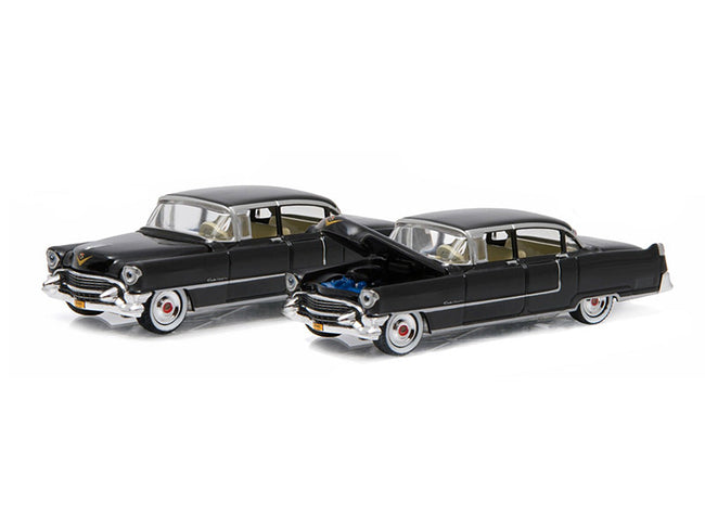 1955 Cadillac Fleetwood Series 60 Black "The Godfather" (1972) Movie "Hollywood Series" Release 14 1/64 Diecast Model Car by Greenlight-Greenlight-ModelCars.com