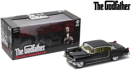 1955 Cadillac Fleetwood Series 60 Special Black "The Godfather" (1972) Movie 1/18 Diecast Model Car by Greenlight-Greenlight-ModelCars.com