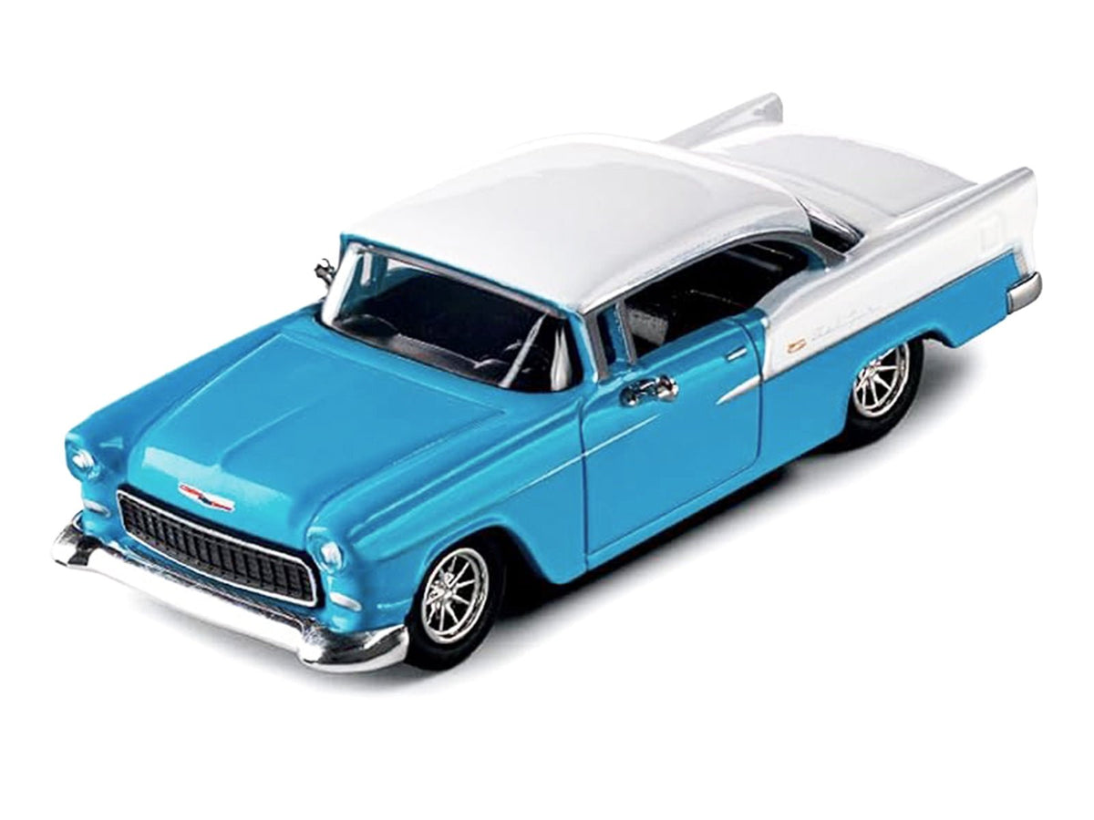 1955 Chevrolet Bel Air Blue and White "Collection" Series 1/64 Diecast Model Car by Majorette-Majorette-ModelCars.com