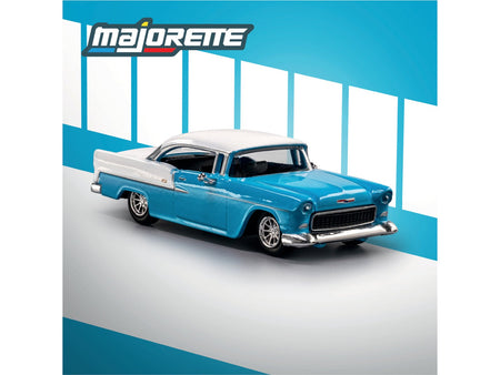 1955 Chevrolet Bel Air Blue and White "Collection" Series 1/64 Diecast Model Car by Majorette-Majorette-ModelCars.com