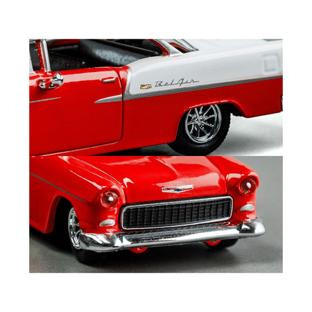 1955 Chevrolet Bel Air Red and White "Collection" Series 1/64 Diecast Model Car by Majorette-Majorette-ModelCars.com
