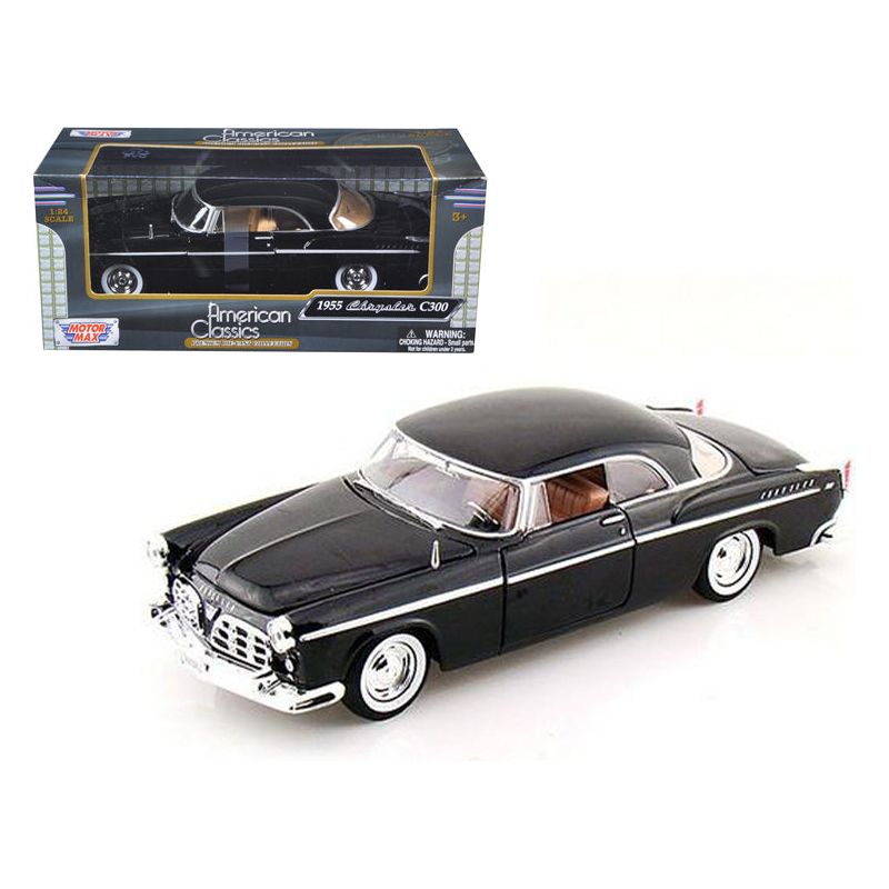 1955 Chrysler C300 Black 1/24 Diecast Model Car by Motormax - Motormax - ModelCars.com