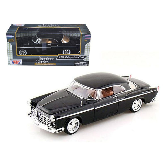 1955 Chrysler C300 Black 1/24 Diecast Model Car by Motormax - Motormax - ModelCars.com