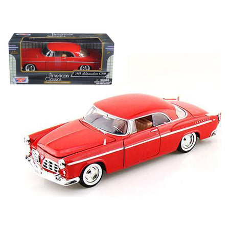1955 Chrysler C300 Red 1/24 Diecast Model Car by Motormax - Motormax - ModelCars.com
