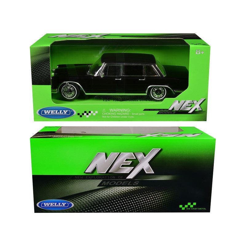 1955 Mercedes-Benz 190 SL (Closed Roof) Black "NEX Models" Series 1/24 Diecast Model Car by Welly-Welly-ModelCars.com