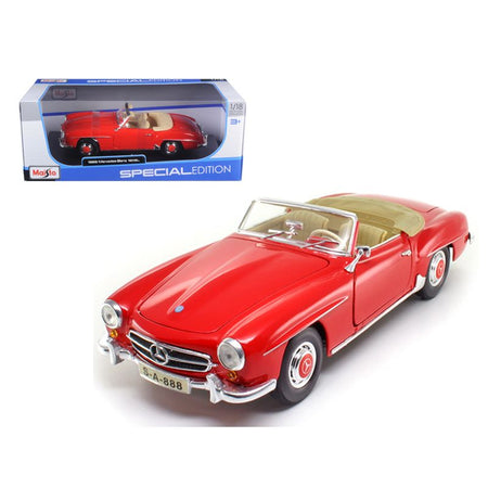1955 Mercedes Benz 190 SL Red 1/18 Diecast Model Car by Maisto-Maisto-ModelCars.com