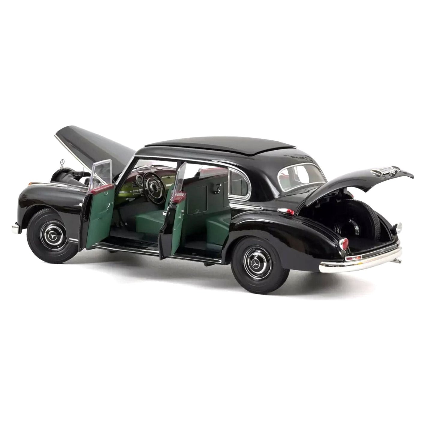 1955 Mercedes - Benz 300 Black "German Chancellor Konrad Adenauer" 1/18 Diecast Model Car by Norev - Norev - ModelCars.com