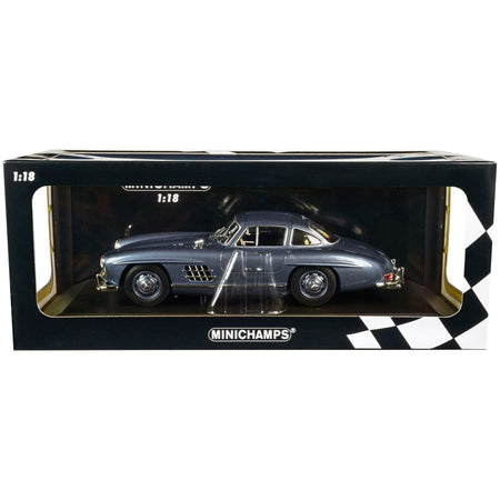 1955 Mercedes - Benz 300 SL W198 Light Blue Metallic Limited Edition to 450 pieces Worldwide 1/18 Diecast Model Car by Minichamps - Minichamps - ModelCars.com