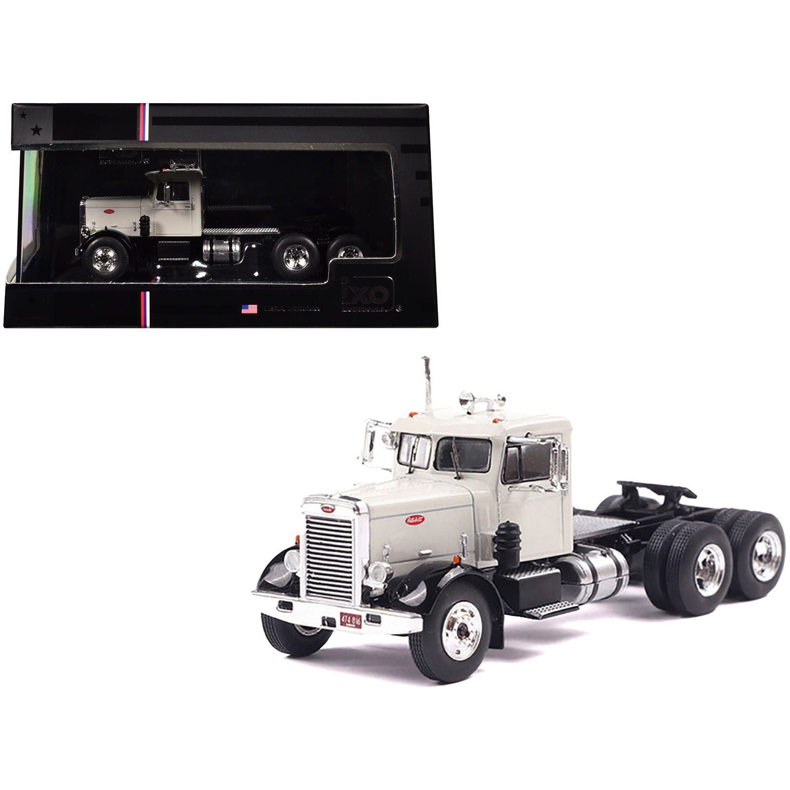 1955 Peterbilt 281 Truck Tractor White 1/64 Diecast Model by IXO Models - IXO - ModelCars.com