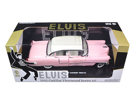 1955 Pink Cadillac Fleetwood Series 60 Special "Elvis Presley" 1/18 Diecast Model Car by Greenlight-Greenlight-ModelCars.com