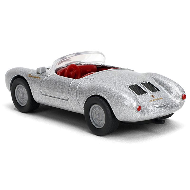 1955 Porsche 550 Spyder Silver Metallic with Red Interior "Collection" Series 1/64 Diecast Model Car by Majorette-Majorette-ModelCars.com