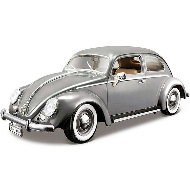 1955 Volkswagen Kafer Beetle Gray 1/18 Diecast Model Car by Bburago-Bburago-ModelCars.com