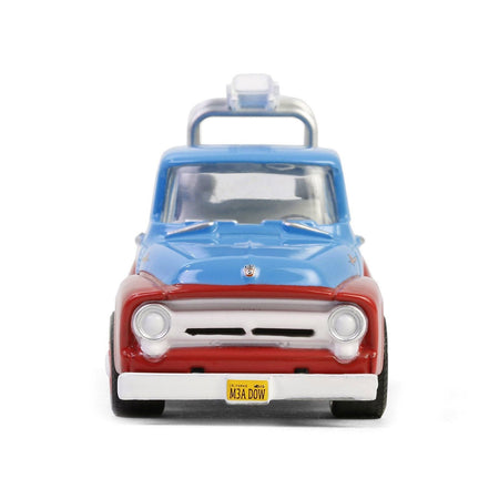 1956 Ford F-100 Pickup Truck with Tool Boxes and Ladders "Chevron" Blue and Red "Chevron Special Edition" Series 1 1/64 Diecast Model Car by Greenlight-Greenlight-ModelCars.com