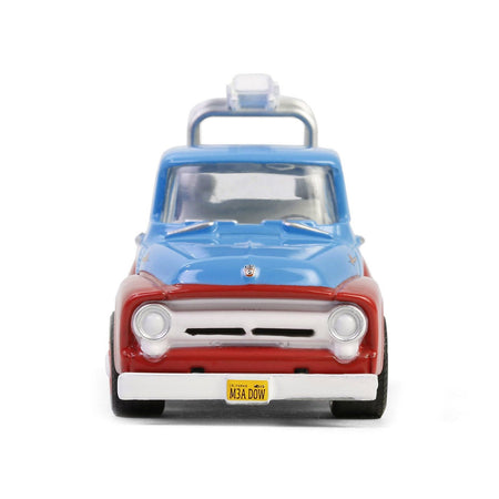 1956 Ford F - 100 Pickup Truck with Tool Boxes and Ladders "Chevron" Blue and Red "Chevron Special Edition" Series 1 1/64 Diecast Model Car by Greenlight - Greenlight - ModelCars.com
