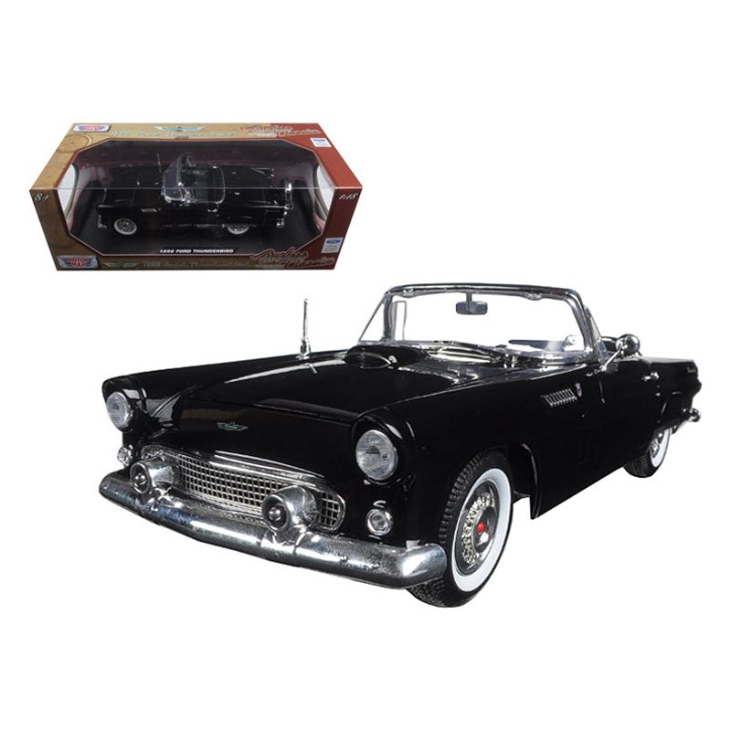 1956 Ford Thunderbird Black "Timeless Classics" 1/18 Diecast Model Car by Motormax - Motormax - ModelCars.com