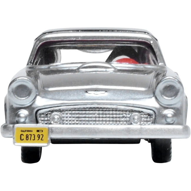 1956 Ford Thunderbird Gray Metallic with Raven Black Top 1/87 (HO) Scale Diecast Model Car by Oxford Diecast - Oxford Diecast - ModelCars.com
