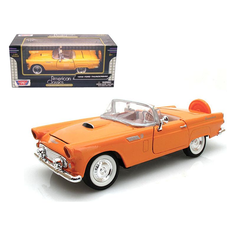 1956 Ford Thunderbird Orange 1/24 Diecast Car Model by Motormax - Motormax - ModelCars.com