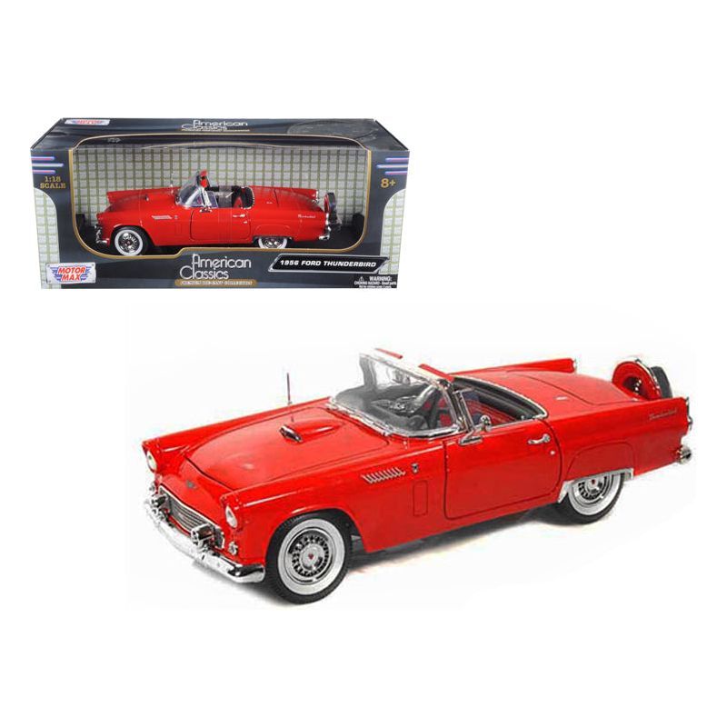 1956 Ford Thunderbird Red 1/18 Diecast Model Car by Motormax - Motormax - ModelCars.com