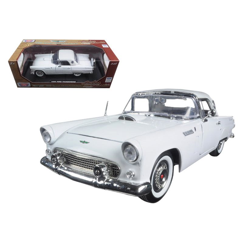 1956 Ford Thunderbird White "Timeless Classics" 1/18 Diecast Model Car by Motormax - Motormax - ModelCars.com
