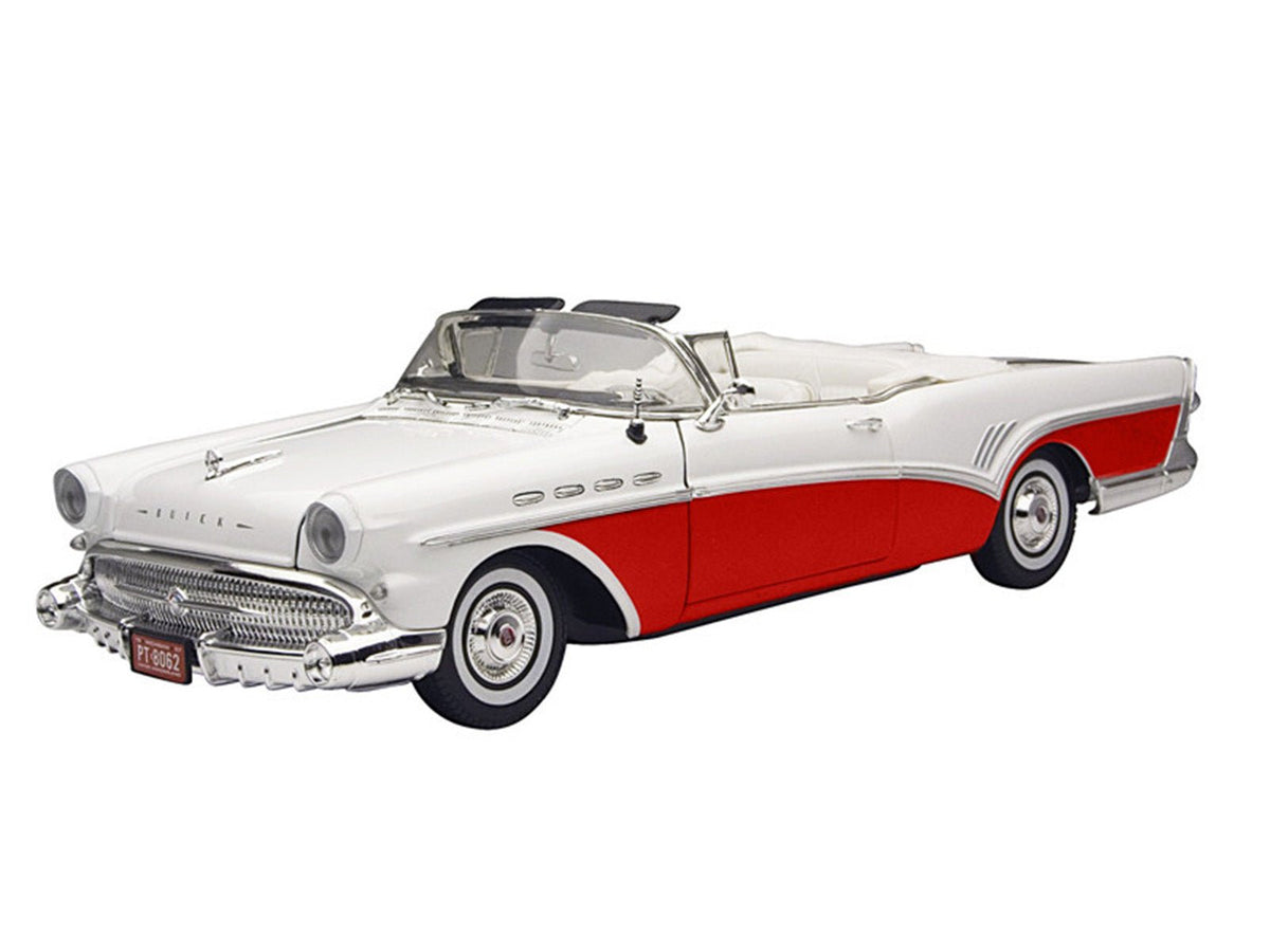 1957 Buick Roadmaster Convertible Red 1/18 Diecast Model Car by Motormax-Motormax-ModelCars.com