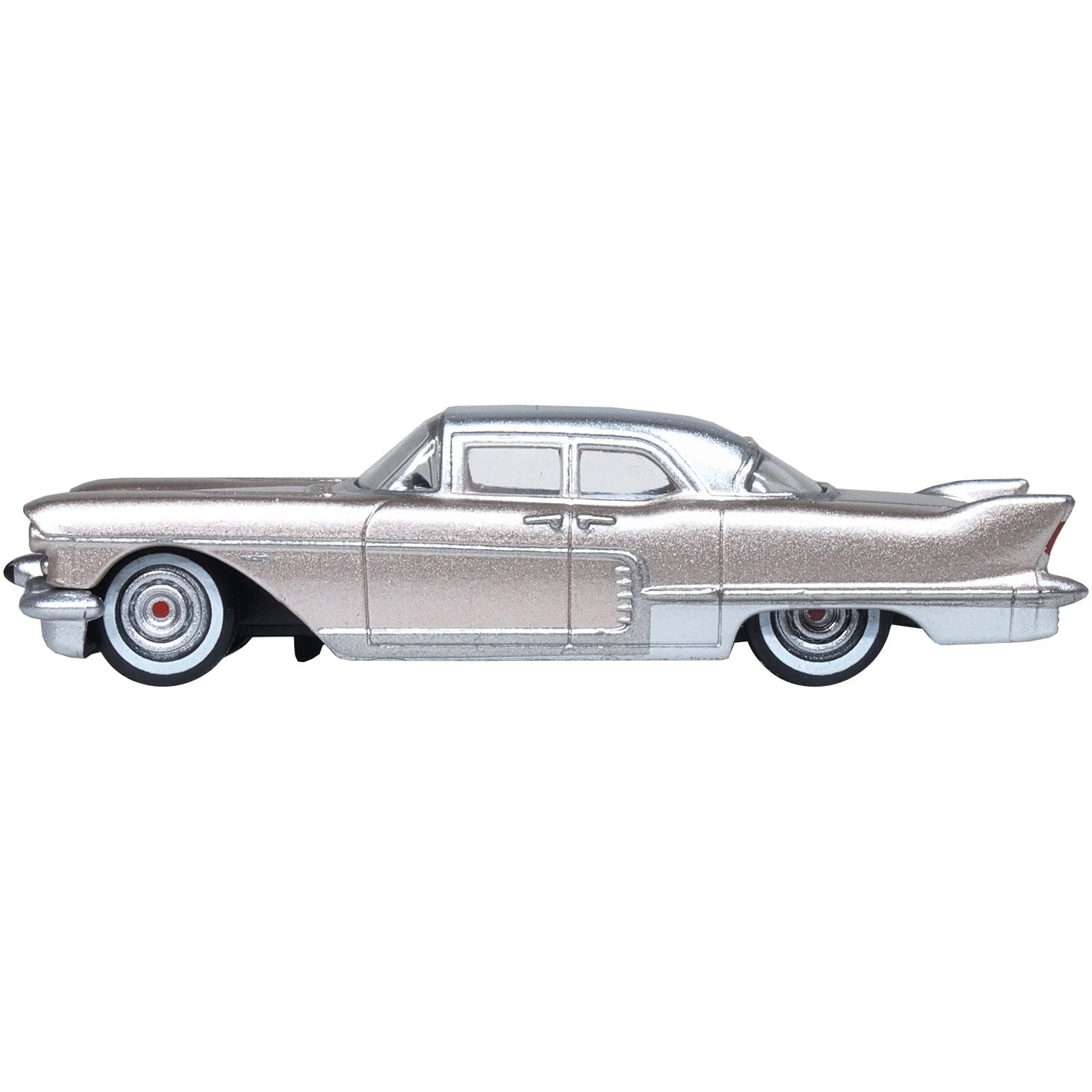 1957 Cadillac Eldorado Brougham Sandalwood Beige Metallic with Silver Top 1/87 (HO) Scale Diecast Model Car by Oxford Diecast - Oxford Diecast - ModelCars.com
