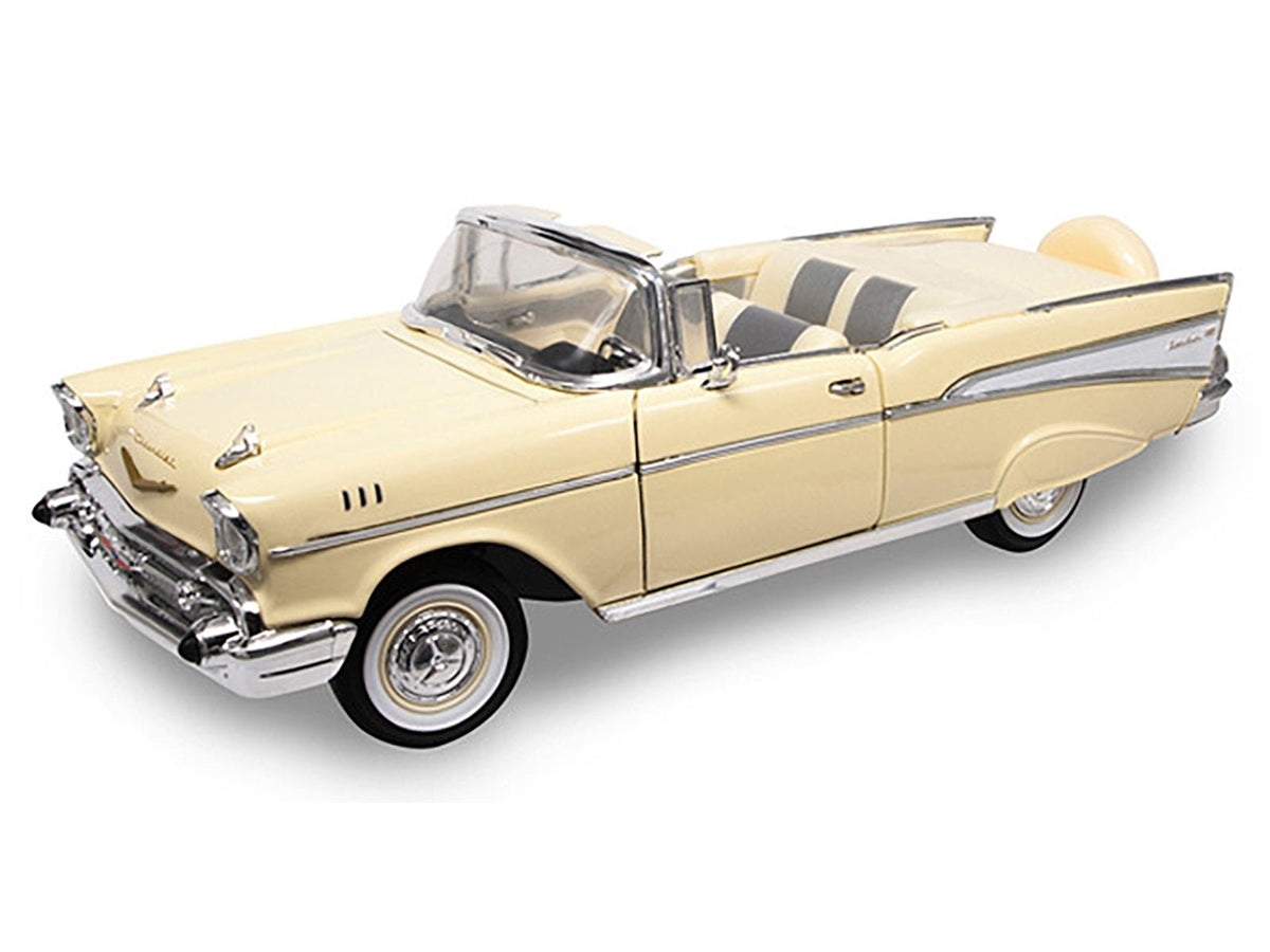 1957 Chevrolet Bel Air Convertible Red 1/18 Diecast Model Car by Road Signature-Road Signature-ModelCars.com