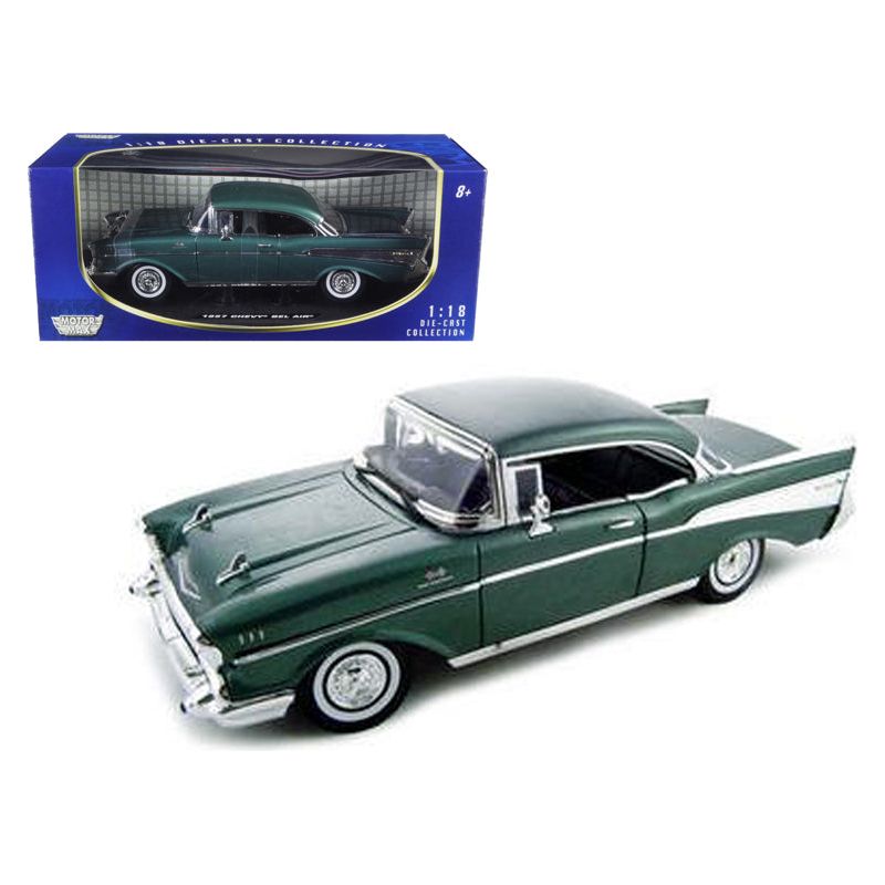 1957 Chevrolet Bel Air Hard Top Green 1/18 Diecast Model Car by Motormax - Motormax - ModelCars.com
