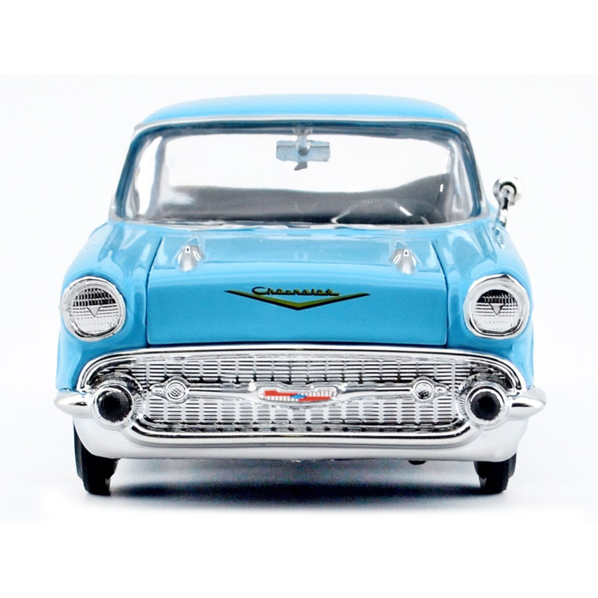 1957 Chevrolet Bel Air Light Blue "Timeless Legends" Series 1/24 Diecast Model Car by Motormax-Motormax-ModelCars.com