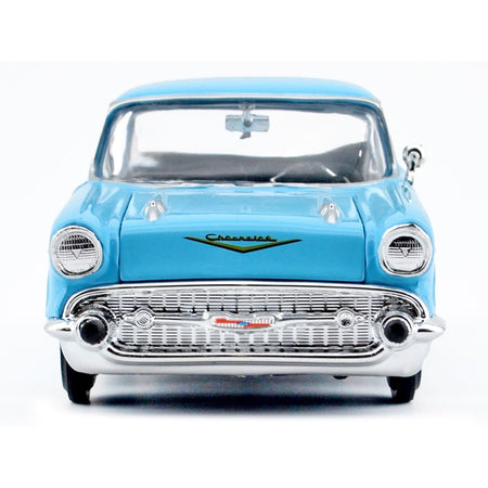 1957 Chevrolet Bel Air Light Blue "Timeless Legends" Series 1/24 Diecast Model Car by Motormax-Motormax-ModelCars.com