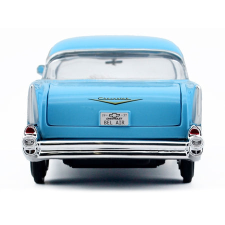 1957 Chevrolet Bel Air Light Blue "Timeless Legends" Series 1/24 Diecast Model Car by Motormax-Motormax-ModelCars.com