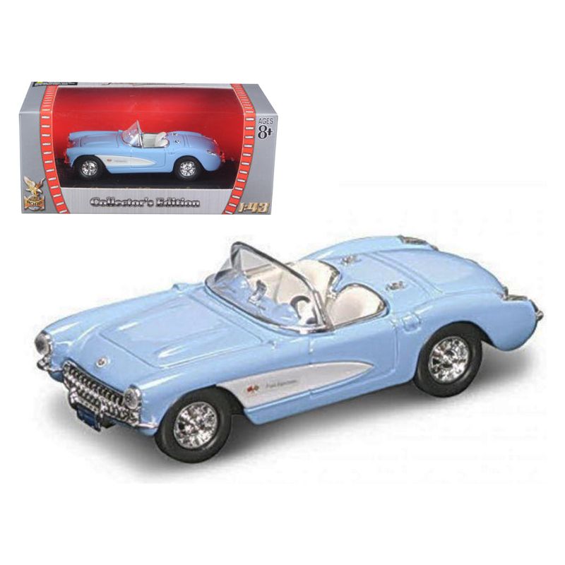1957 Chevrolet Corvette Blue 1/43 Diecast Model Car by Road Signature - Road Signature - ModelCars.com