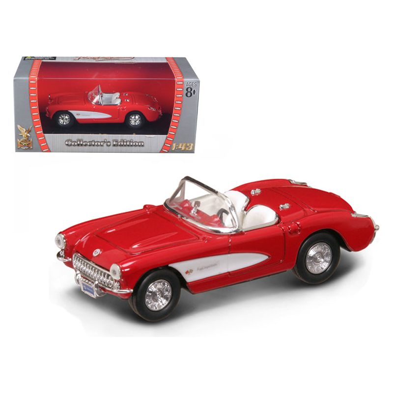 1957 Chevrolet Corvette Convertible Red 1/43 Diecast Model Car by Road Signature - Road Signature - ModelCars.com