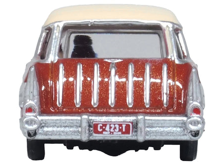 1957 Chevrolet Nomad Adobe Beige with Sierra Gold Top 1/87 (HO) Scale Diecast Model Car by Oxford Diecast-Oxford Diecast-ModelCars.com