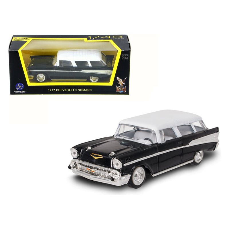 1957 Chevrolet Nomad Black with White Top 1/43 Diecast Model Car by Road Signature - Road Signature - ModelCars.com