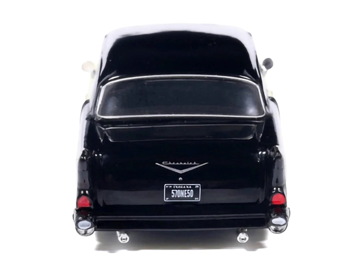 1957 Chevrolet One-Fifty Lowered Colonial Cream and Onyx Black 1/64 Diecast Model Car by IXO Models-IXO-ModelCars.com