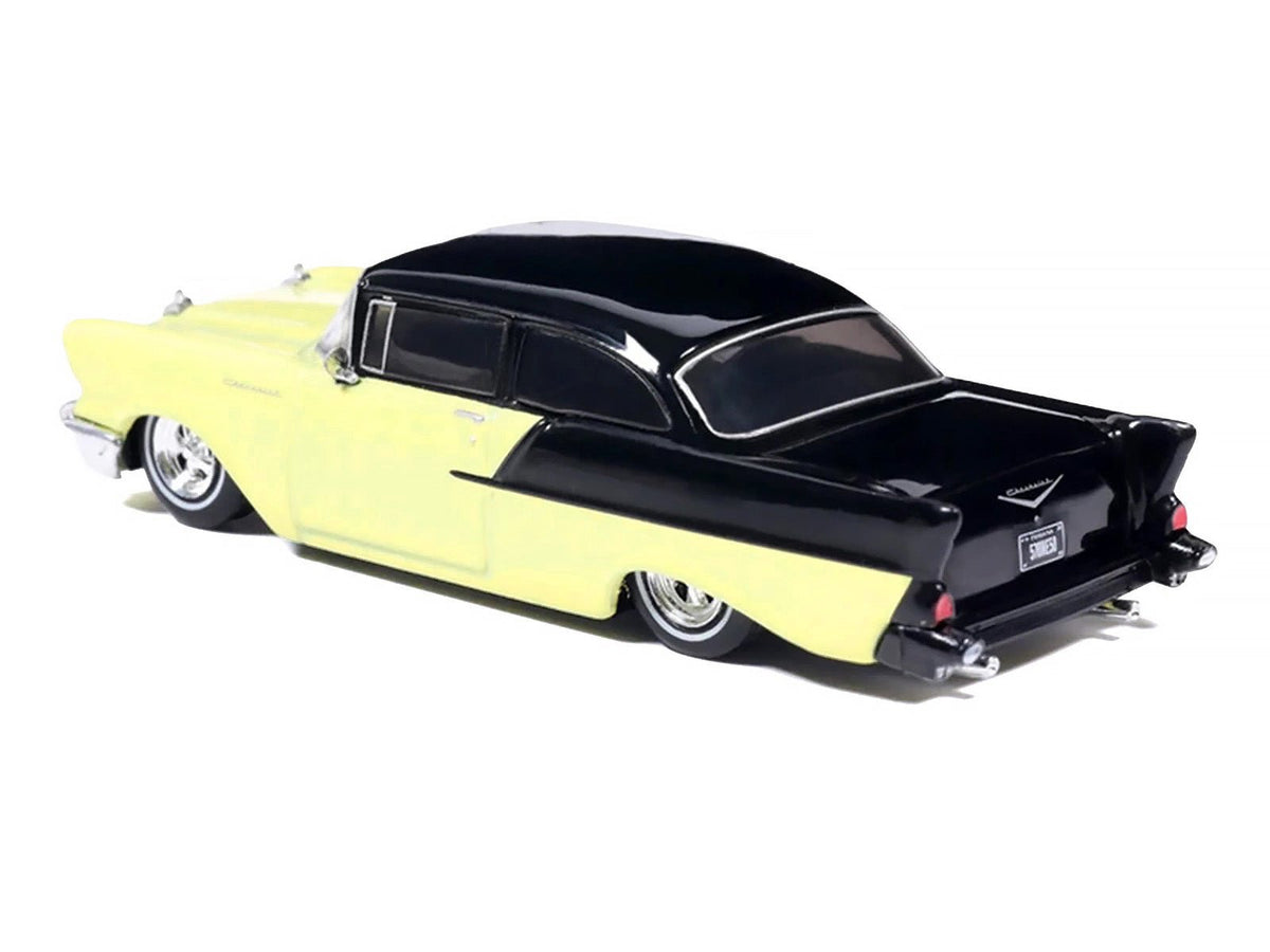 1957 Chevrolet One-Fifty Lowered Colonial Cream and Onyx Black 1/64 Diecast Model Car by IXO Models-IXO-ModelCars.com
