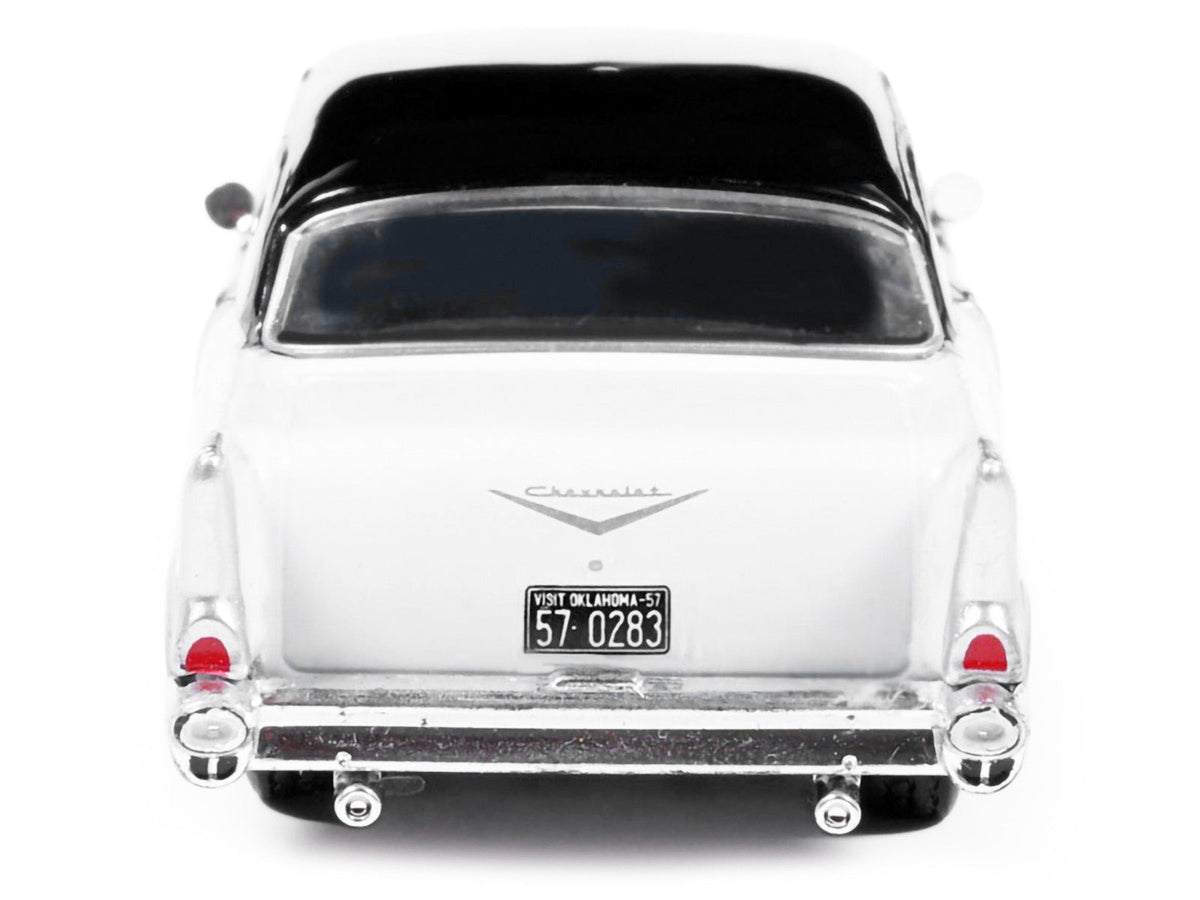 1957 Chevrolet One-Fifty Sedan Black and White 1/64 Diecast Model Car by IXO Models-Greenlight-ModelCars.com