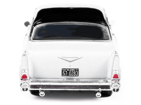 1957 Chevrolet One-Fifty Sedan Black and White 1/64 Diecast Model Car by IXO Models-Greenlight-ModelCars.com