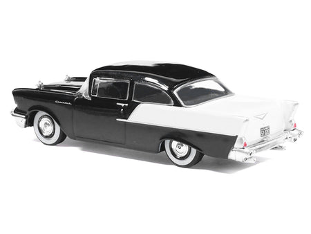 1957 Chevrolet One-Fifty Sedan Black and White 1/64 Diecast Model Car by IXO Models-Greenlight-ModelCars.com