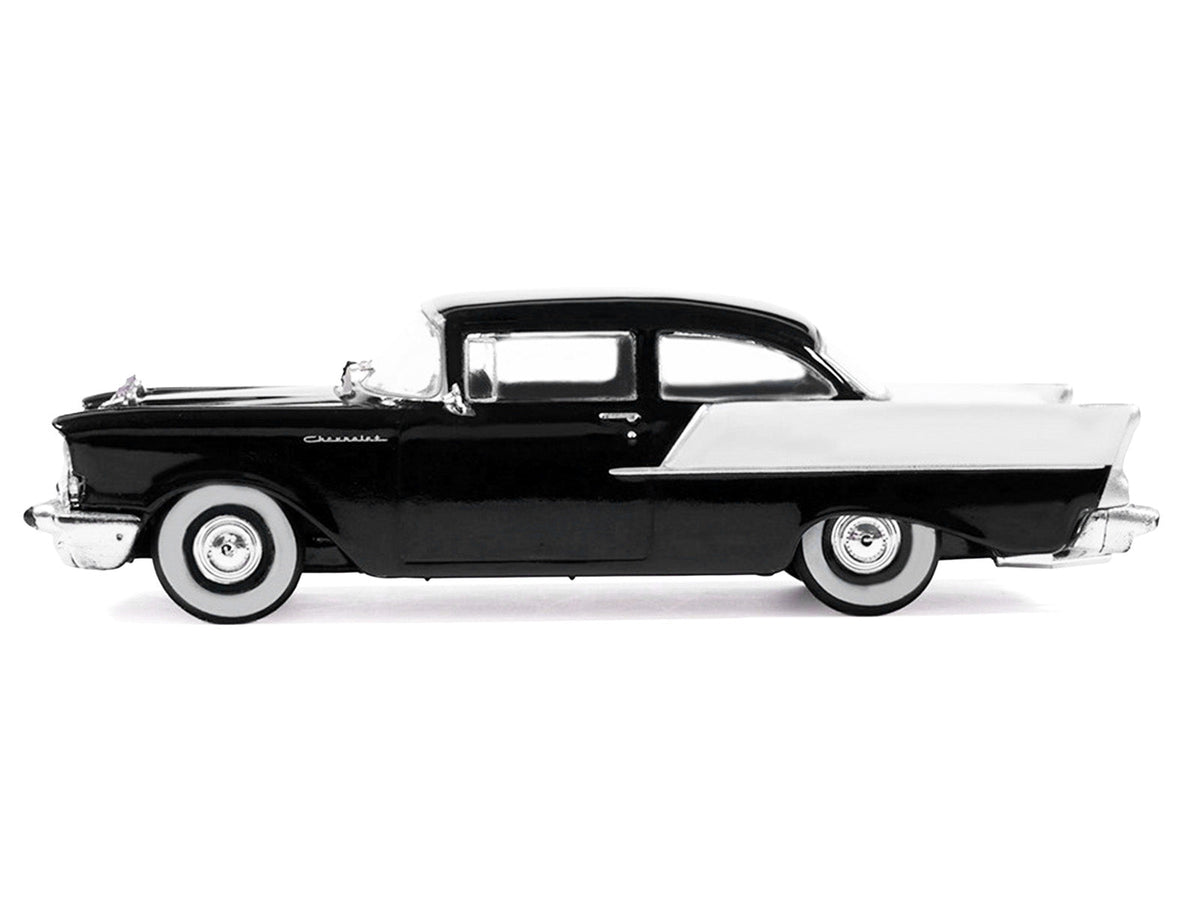 1957 Chevrolet One-Fifty Sedan Black and White 1/64 Diecast Model Car by IXO Models-Greenlight-ModelCars.com