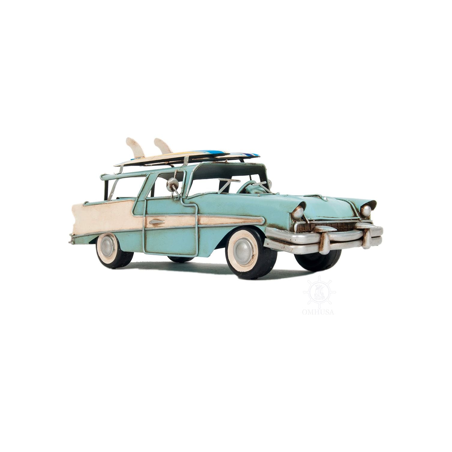 1957 Ford Country Squire Station Wagon Blue - Old Modern - ModelCars.com