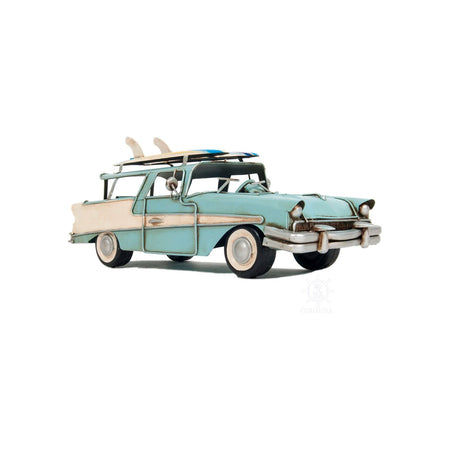 1957 Ford Country Squire Station Wagon Blue - Old Modern - ModelCars.com